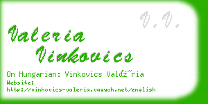 valeria vinkovics business card